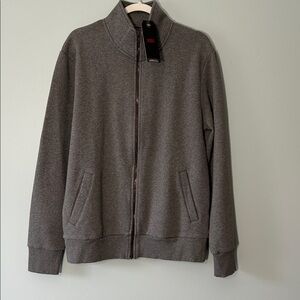 Levi’s Large Sweatshirt Full Zip Stand-up Collar Pockets in Grey fleece NWT